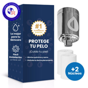 Pack Purificador para Ducha Anti Cloro + 2 Repuestos Extras